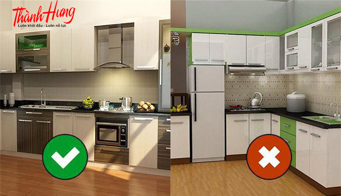 Vậy thì cần bố trí bếp trong nhà như nào cho đúng?