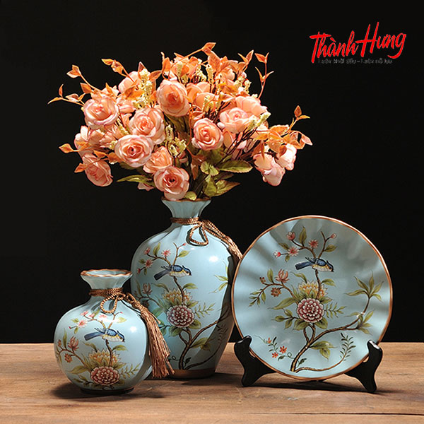 Bộ tranh đĩa lục bình có thể làm bộ quà tặng sang trọng Bộ tranh đĩa lục bình có thể làm bộ quà tặng sang trọng