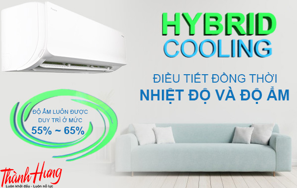 Điều hòa không khí có chế độ hút ẩm, giảm độ ẩm không khí trong phòng rất tốt