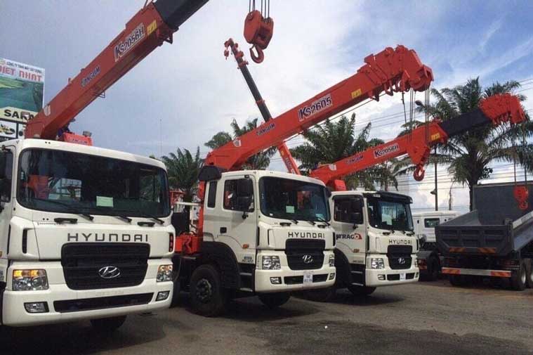 Bảng giá thuê xe cẩu tham khảo mới nhất