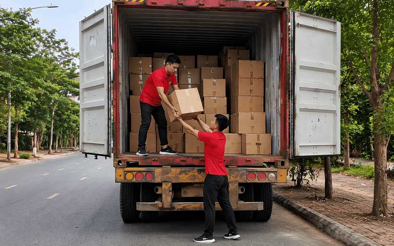Bốc xếp và vận chuyển bằng xe tải phù hợp